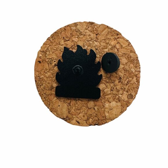 ✨This Is Fine Cat On Fire Sipping Tea Enamel Pin Animal Broch White Cat Cartoon✨ - Picture 3 of 5